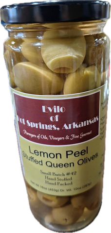 Greek Queen Halkidiki Lemon Peel Stuffed Olives