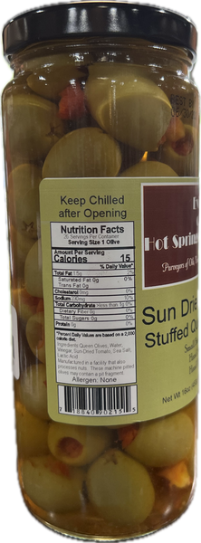 Greek Queen Halkidiki Sun Dried Tomato Stuffed Olives