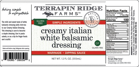 Creamy Italian White Balsamic Dressing
