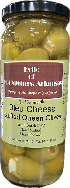 Greek Queen Halkidiki Bleu Cheese in Vermouth Stuffed Olives
