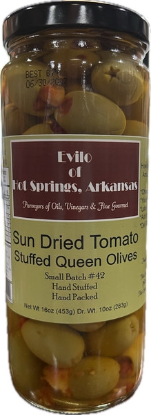 Greek Queen Halkidiki Sun Dried Tomato Stuffed Olives