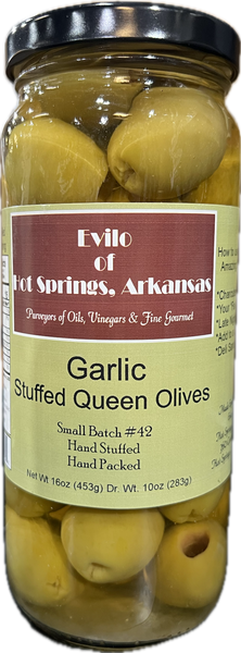 Greek Queen Halkidiki Garlic Stuffed Olives