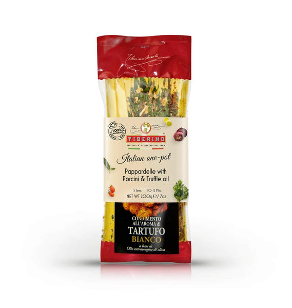 Pappardelle with Porcini Mushrooms & White Truffle Oil