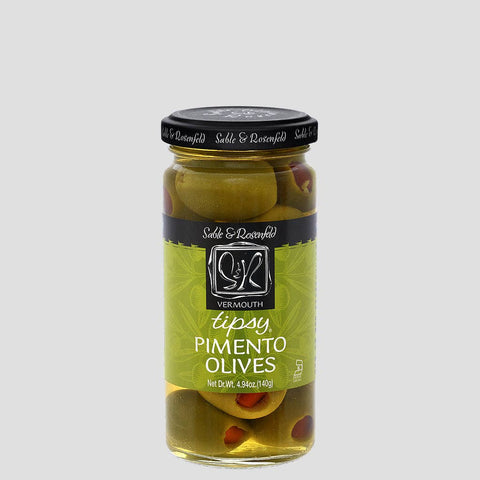 Tipsy Pimento Olives in Vermouth