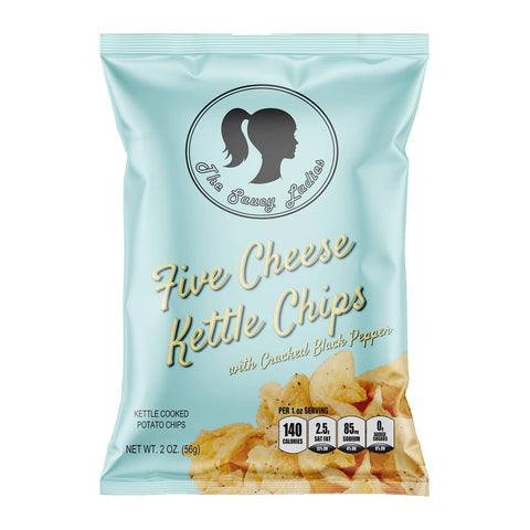 Five Cheese Kettle Chips with Cracked Black Pepper