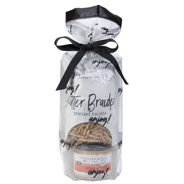 Grab and Go Bags-Butter Braided Pretzel Twists & Hatch Chile Bacon Ranch Dip