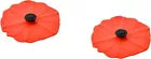 4 Inch Poppy Silicone Drink Covers 2 pack