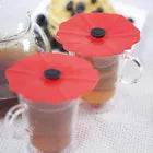 4 Inch Poppy Silicone Drink Covers 2 pack