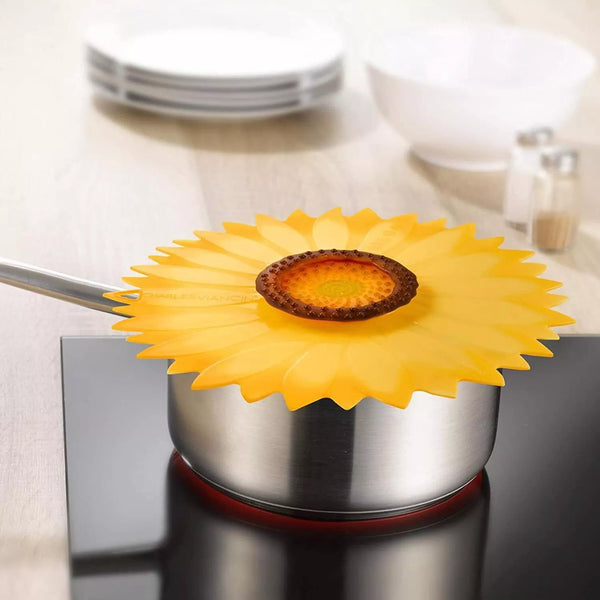 Sunflower Silicone Lid Set