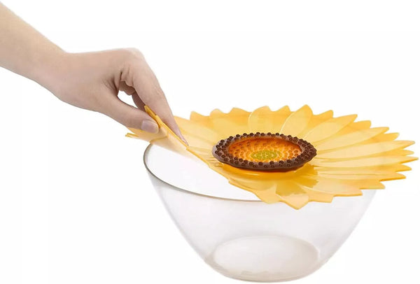 Sunflower Silicone Lid Set