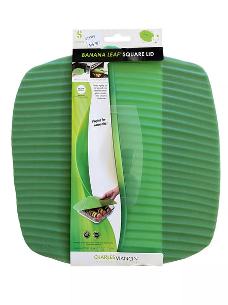 10" x 10" Banana Leaf Silicone Lid