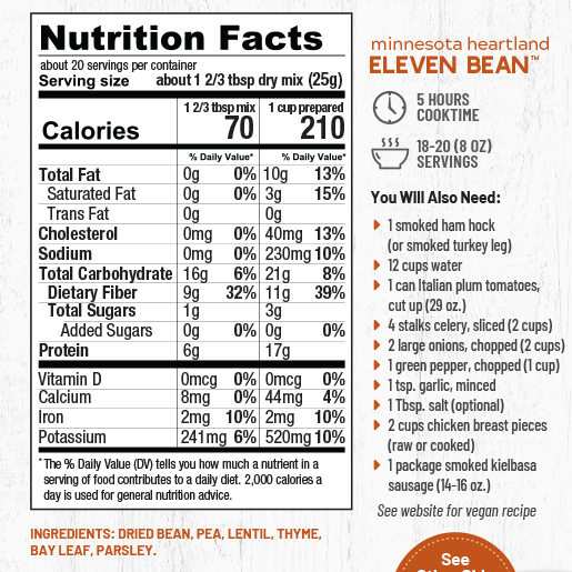 Minnesota Heartland Eleven Bean Soup Mix