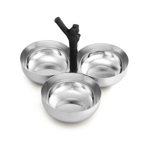 Twig Triple Bowl Server